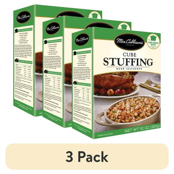 (3 pack) Mrs. Cubbison's Herb Seasoned Turkey Stuffing, 10 oz Box