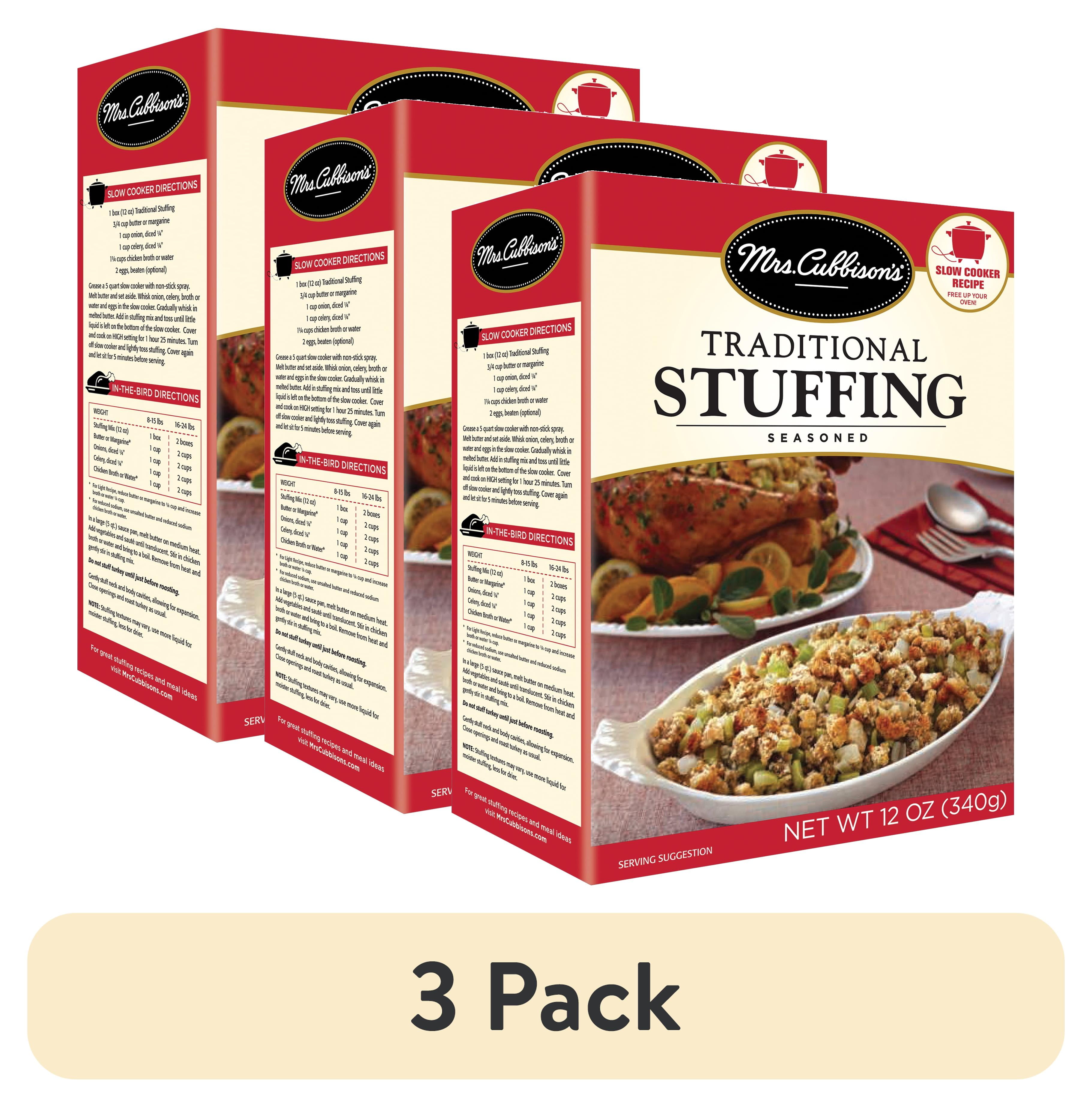 (3 pack) Mrs. Cubbison's Seasoned Turkey Stuffing Mix, 12 oz Box