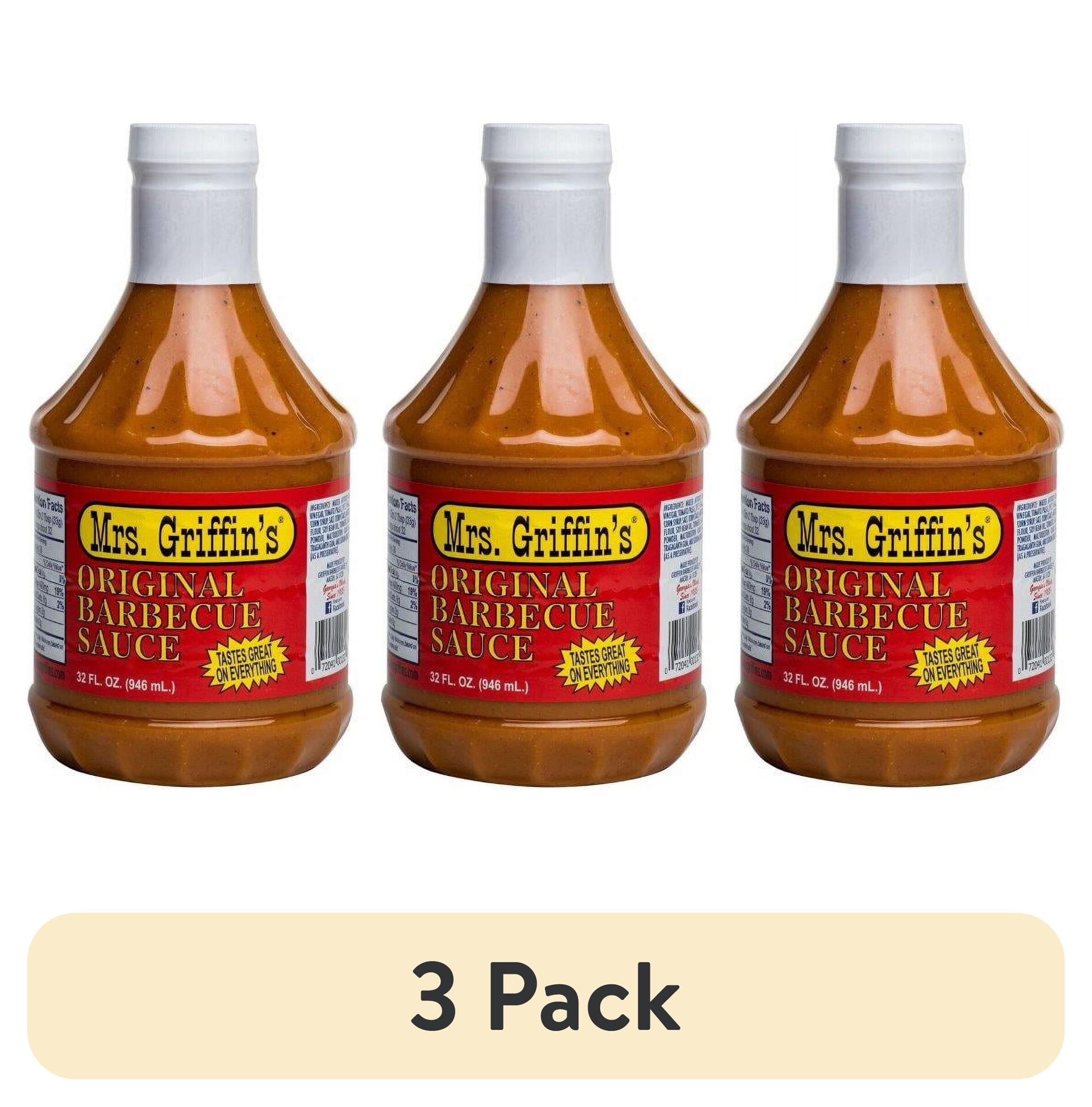 (3 pack) Mrs. Griffin's Barbecue Sauce, Tangy Mustard, Original, 32 fl. oz. Bottle