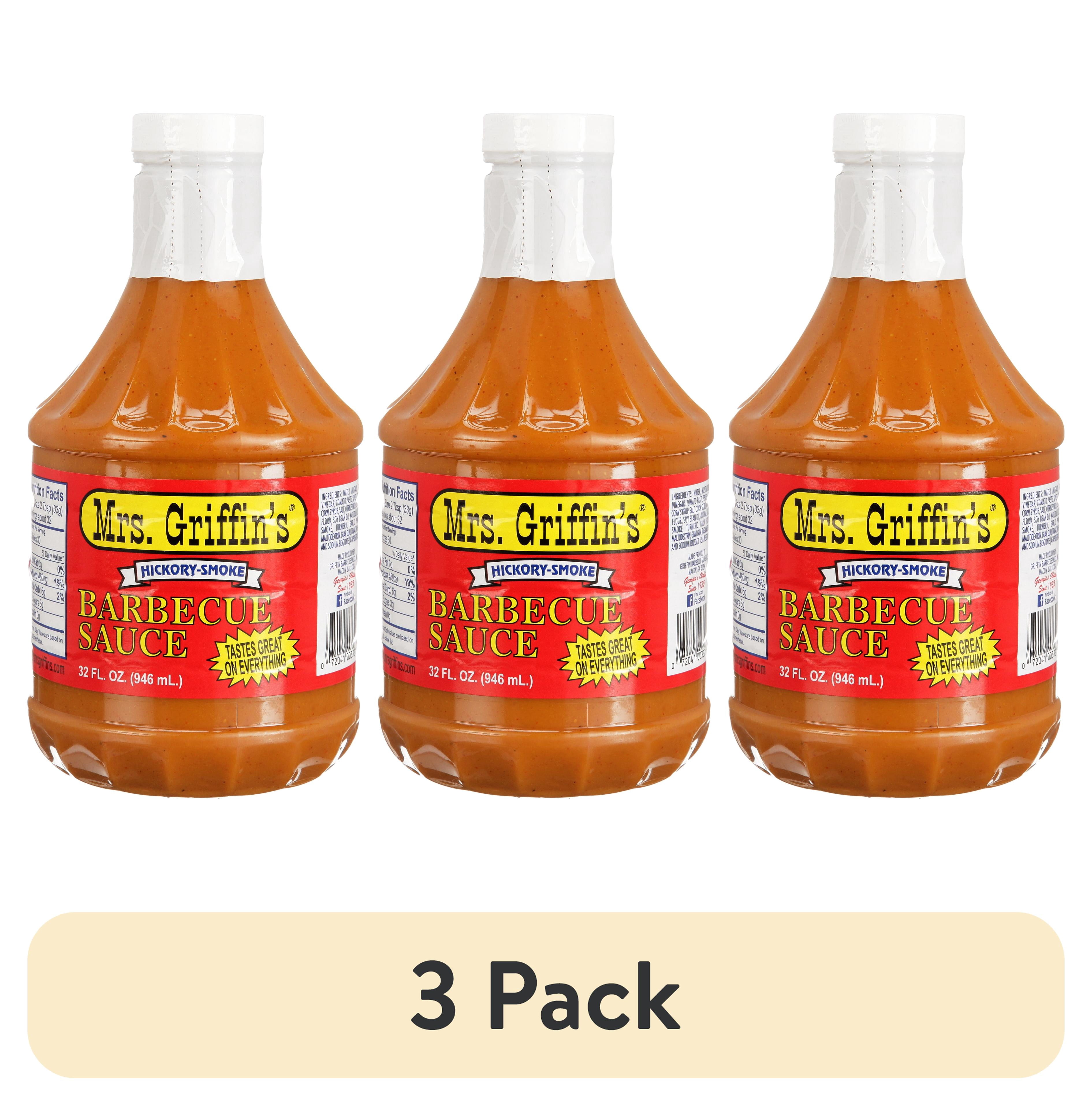 (3 pack) Mrs. Griffin's Hickory-Smoke Barbecue Sauce, 32 fl oz
