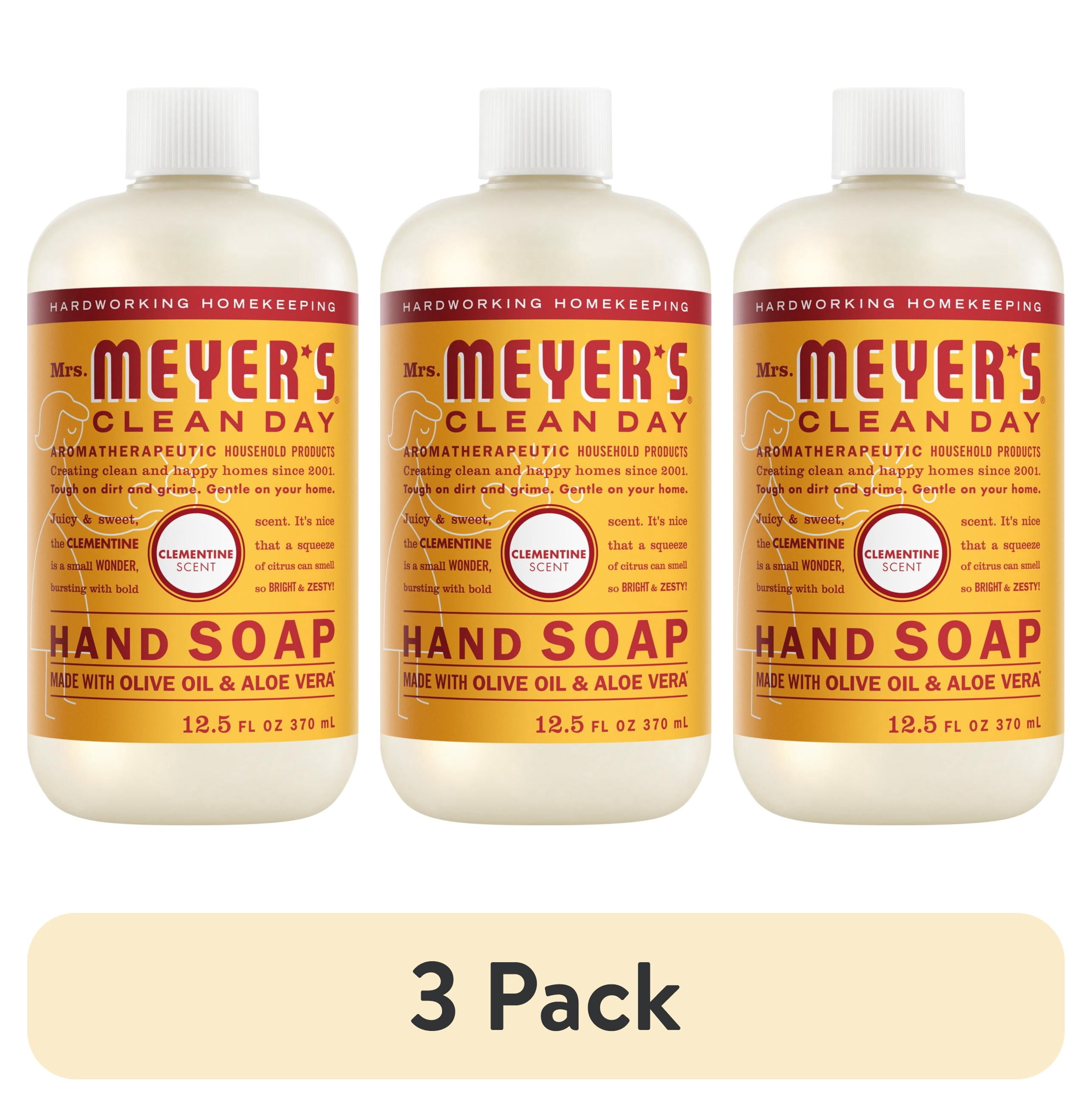 (3 pack) Mrs. Meyer’s Clean Day Hand Soap, Clementine Scent, 12.5 Fl Oz