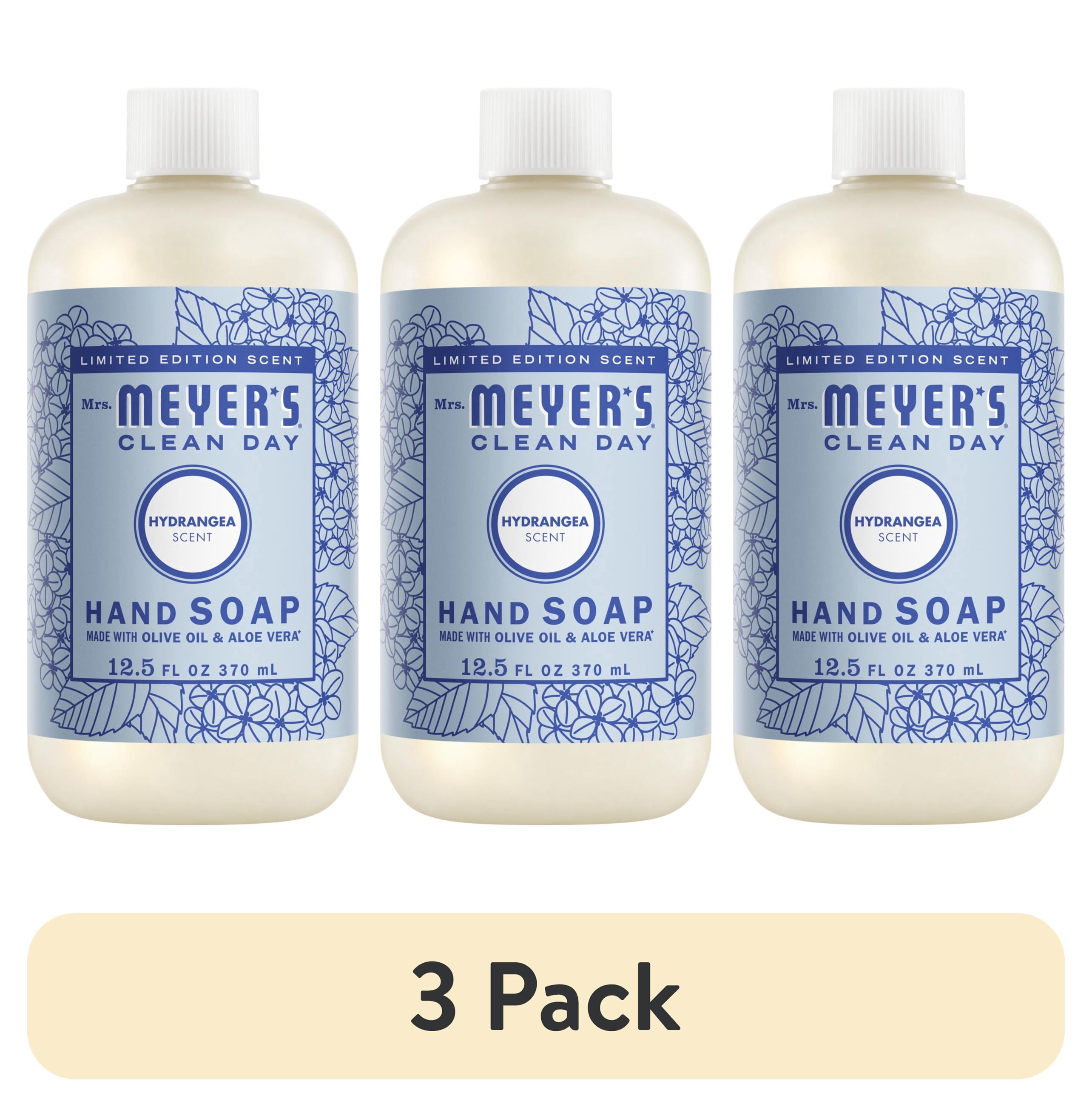 (3 pack) Mrs. Meyer’s Clean Day Hand Soap, Hydrangea Scent, 12.5 Fl Oz