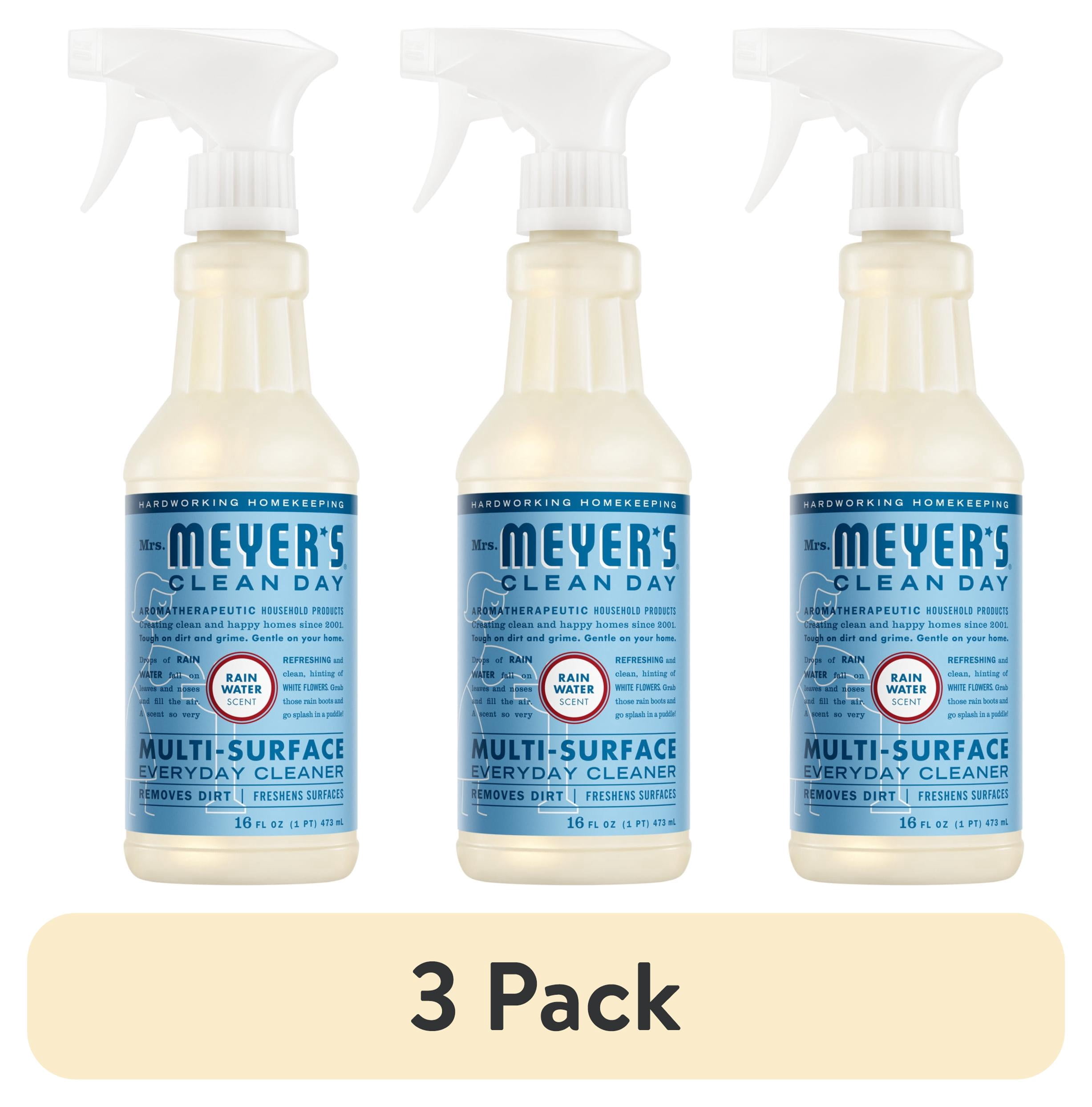 (3 pack) Mrs. Meyer's Clean Day Multi-Surface Everyday Cleaner, Rain Water Scent, 16 Fl Oz
