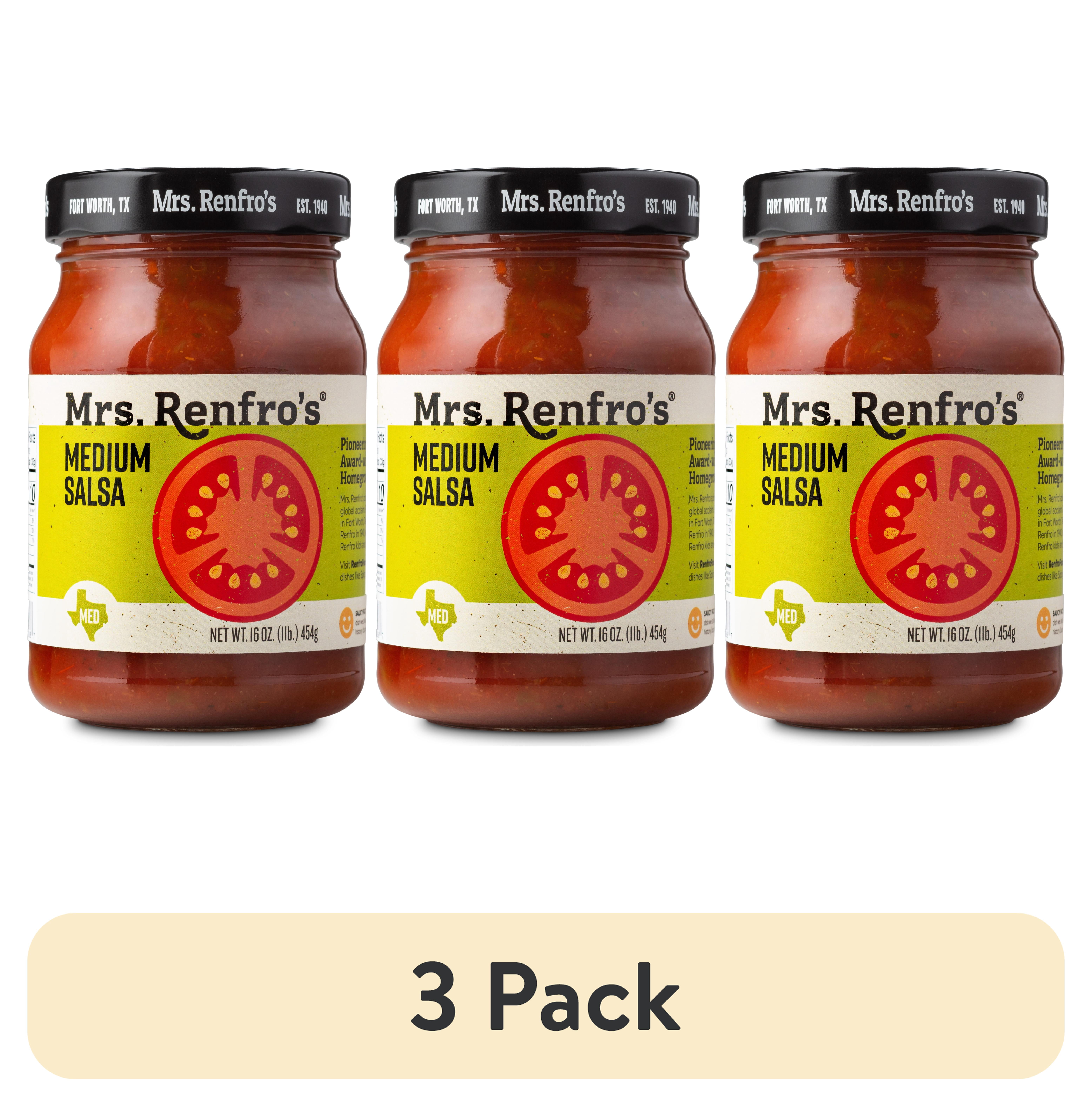 (3 pack) Mrs. Renfro's Fine Foods Medium Salsa, 16 oz