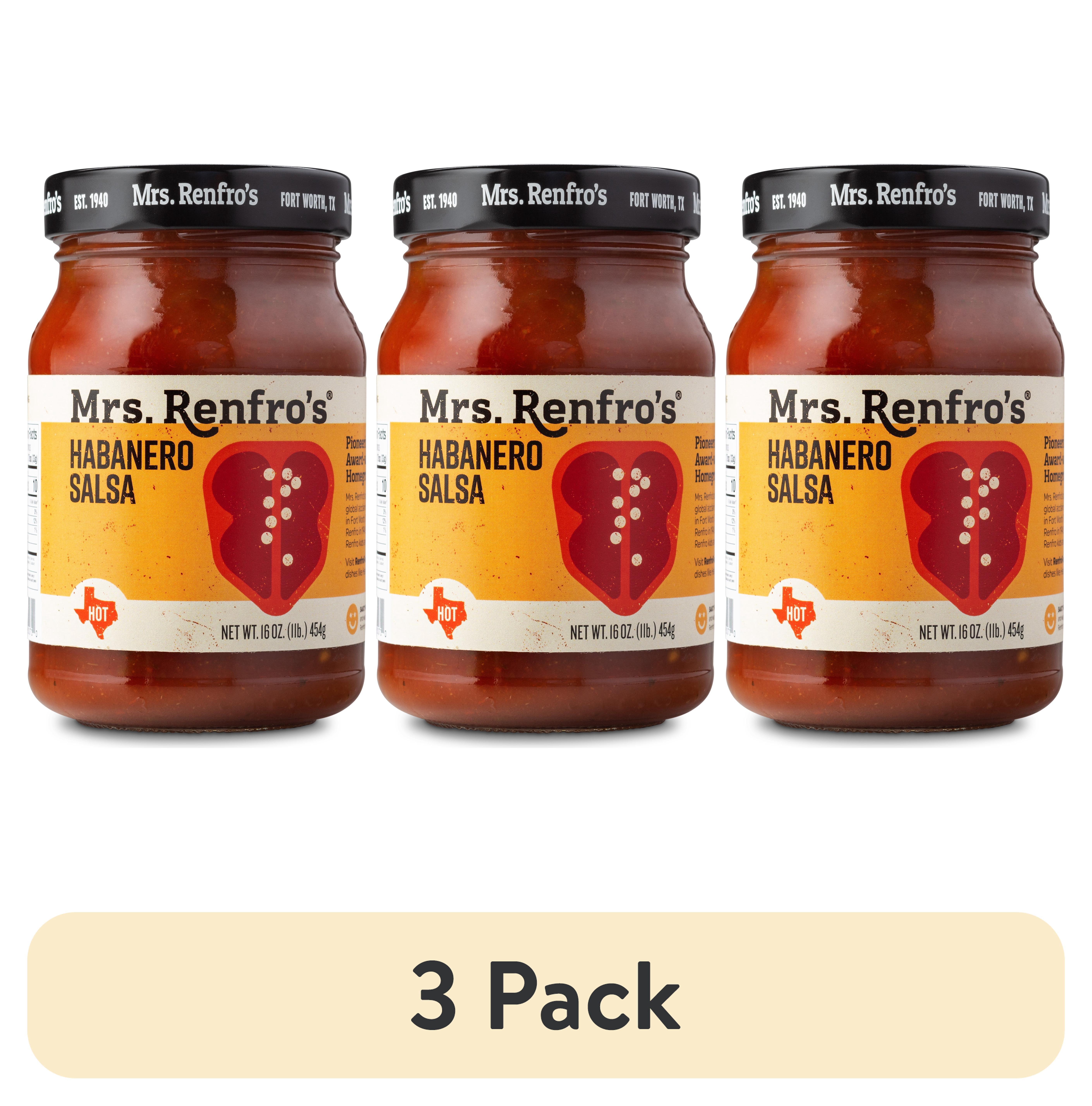 (3 pack) Mrs. Renfro's Habanero Salsa, 16 oz