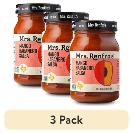 (3 pack) Mrs. Renfro's Mango Habanero Salsa, 16 oz