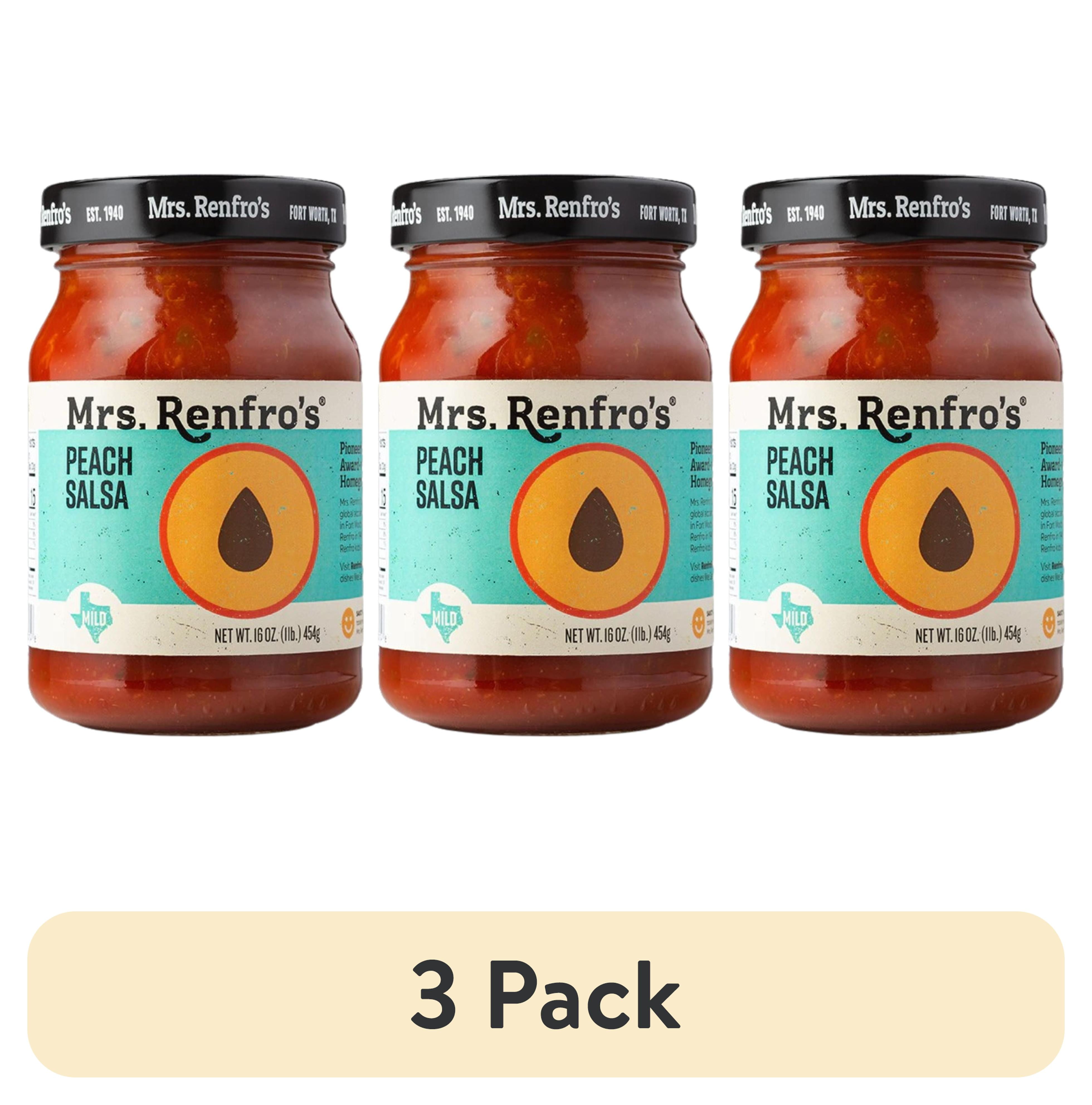 (3 pack) Mrs. Renfro's Peach Salsa, 16 oz
