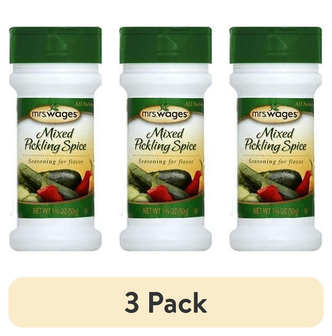 (3 pack) Mrs. Wages Pickle Seasoning, Canning Supplies for Homemade Pickles, 1.75 oz Pickling Spice Shaker