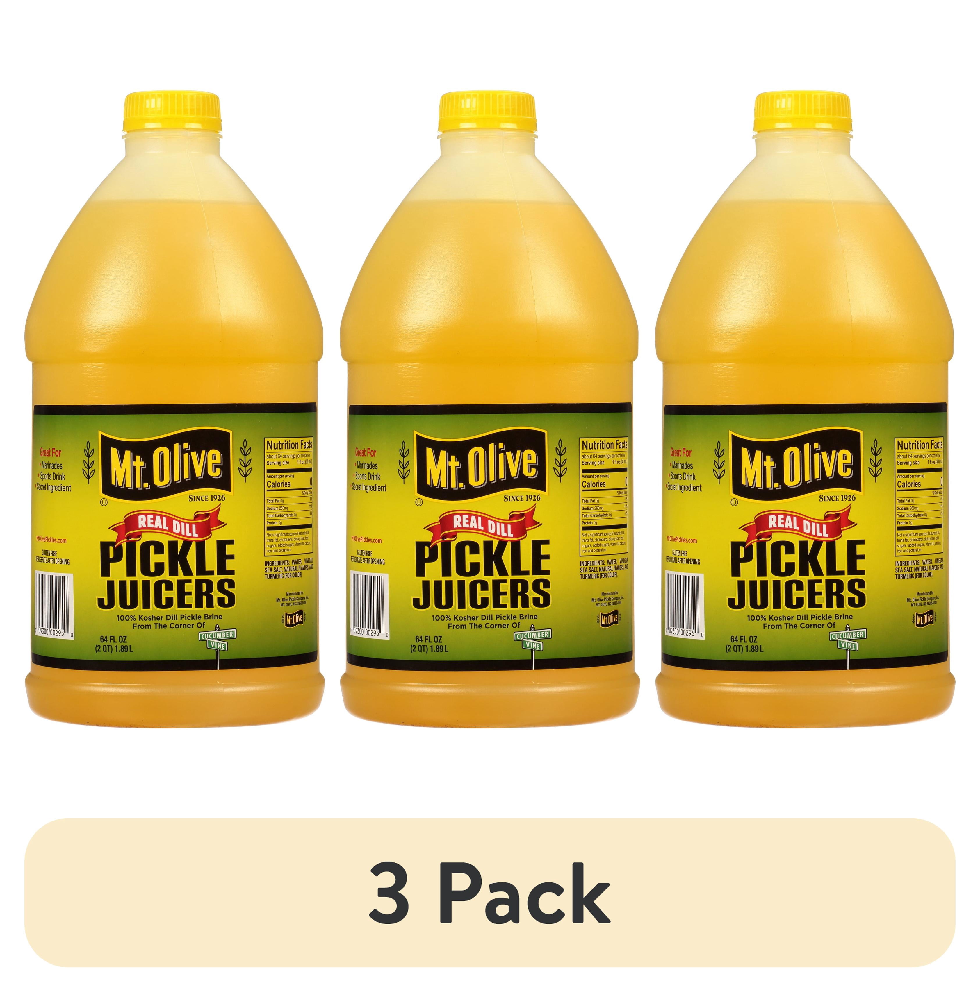 (3 pack) Mt. Olive Real Dill Pickle Juicer, 64 fl oz Bottle