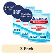 (3 pack) Mucinex Sinus-Max Nasal Decongestant Spray, Severe Nasal Congestion Relief, Clear & Cool, .75 fl oz