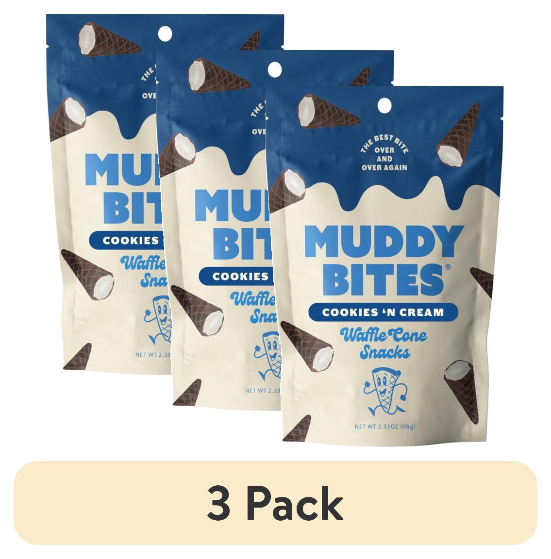 (3 pack) Muddy Bites Chocolate Cone with White Chocolate Fillings
