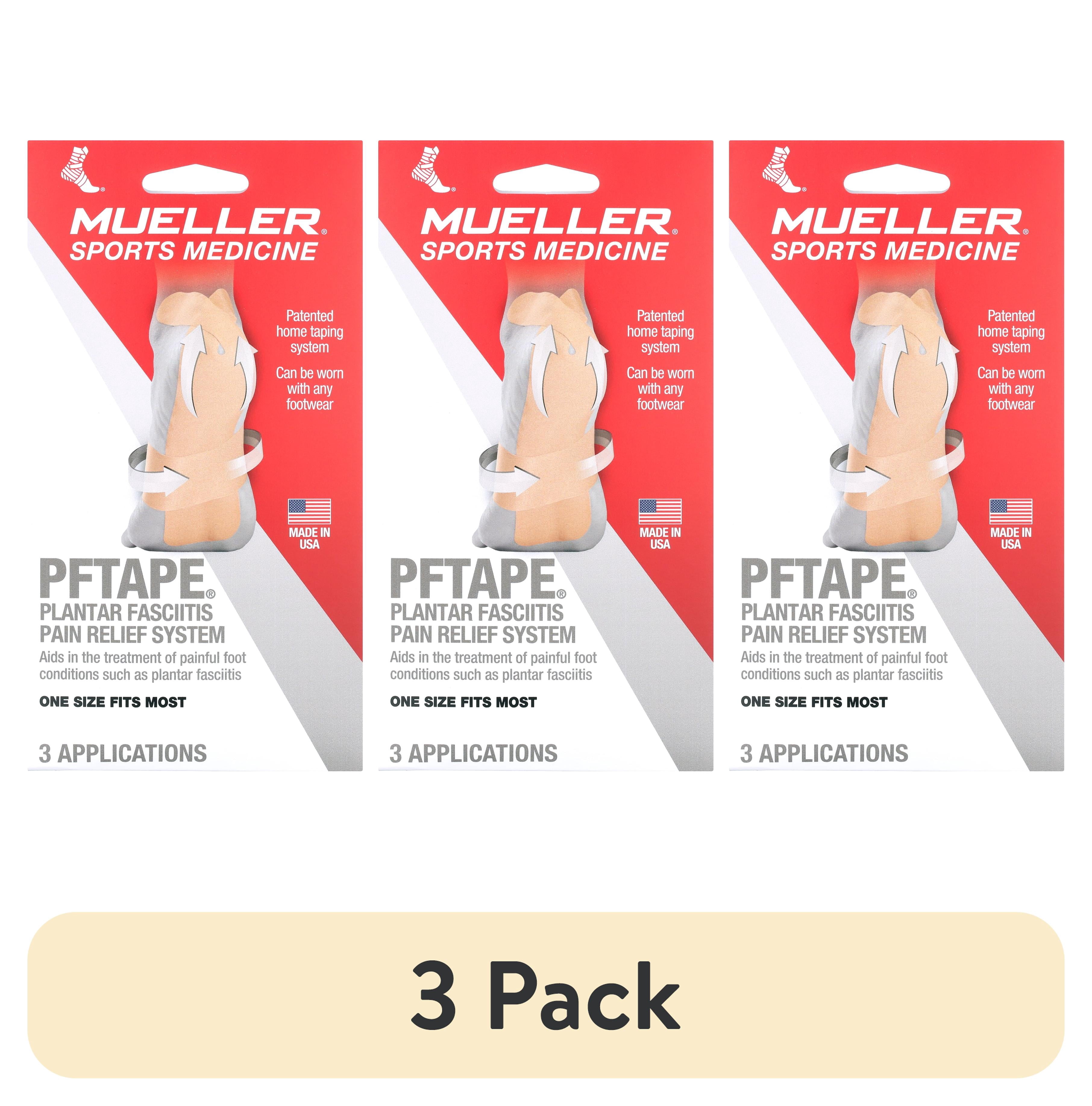 (3 pack) Mueller PFTape, Plantar Fasciitis Pain Relief Taping System, 3 Pack