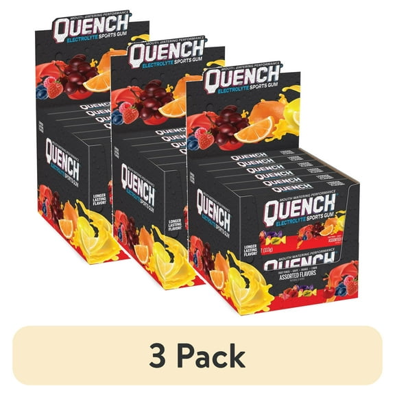 (3 pack) Mueller Quench Gum Variety Box Display