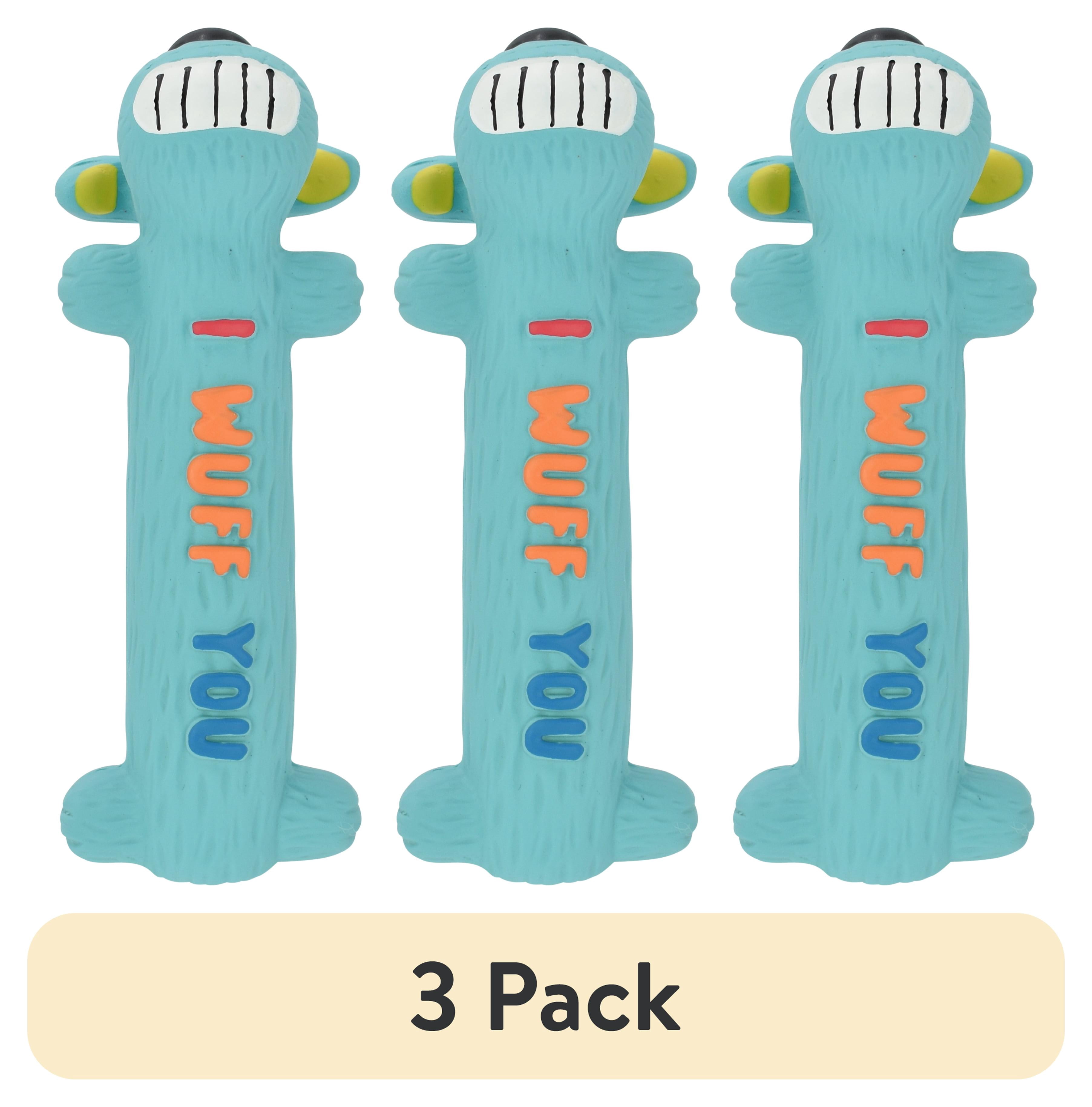 (3 pack) Multipet Loofa Latex Smiling Plush Dog Toy