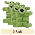 thumbnail image 1 of (3 pack) Multipet Mini Pet Loofa Squeaker Mat, Plush Dog Toy, Green, 1 of 12