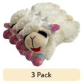 thumbnail image 1 of (3 pack) Multipet Plush Lamb Chop Dog Toy, Small, Pastel Colors, 1 of 6