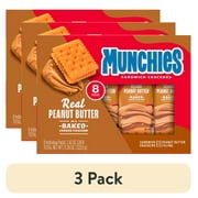 (3 pack) Munchies Peanut Butter Sandwich Crackers, 1.42 oz, 8 Count