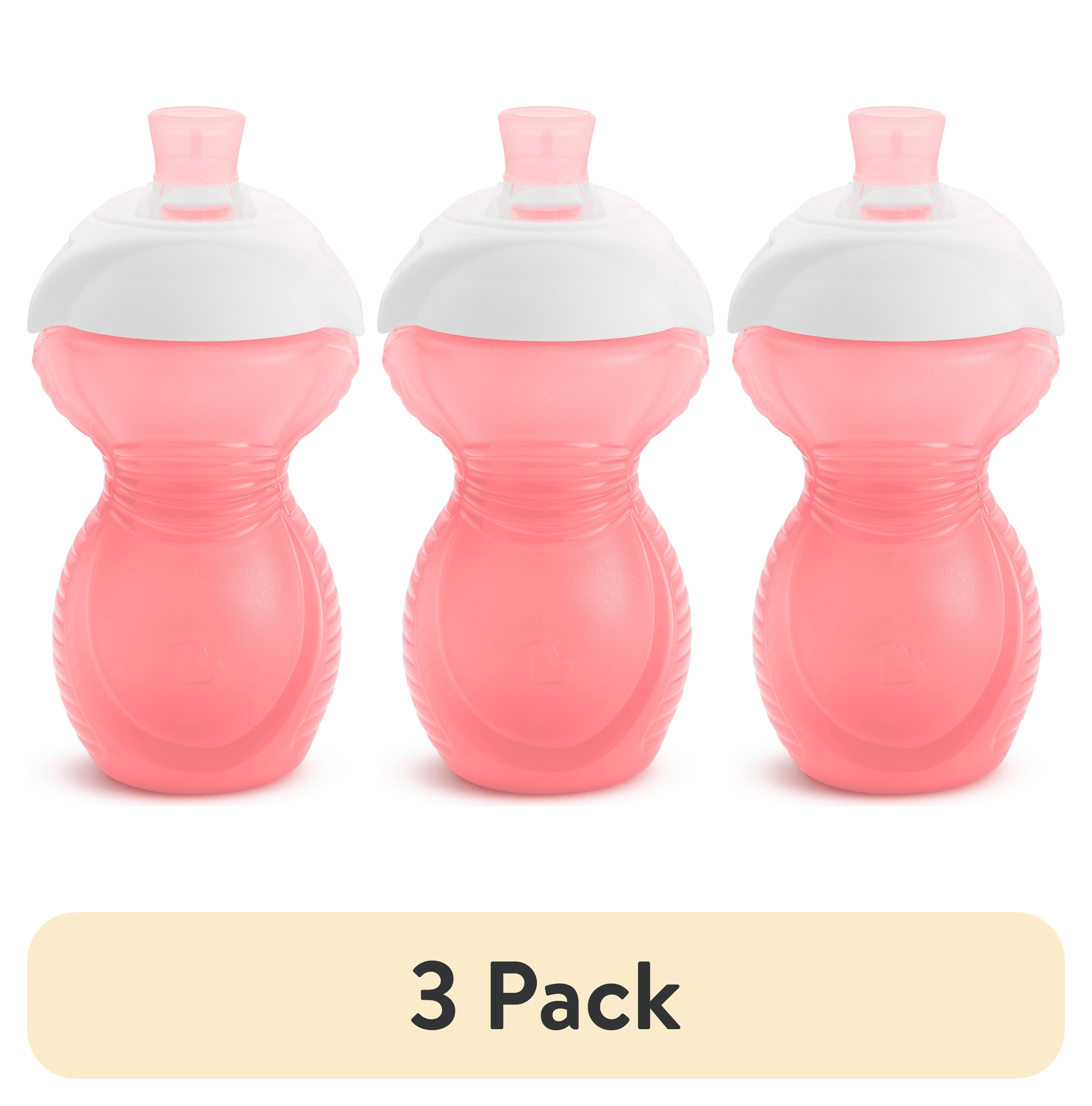 (3 pack) Munchkin Click Lock Bite Proof Sippy Cup, 9 oz, Pink/Purple, Unisex, 2 Pack