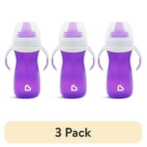 (3 pack) Munchkin® Gentle™ Transition Sippy Cup with Trainer Handles, 10 oz, Purple, Unisex