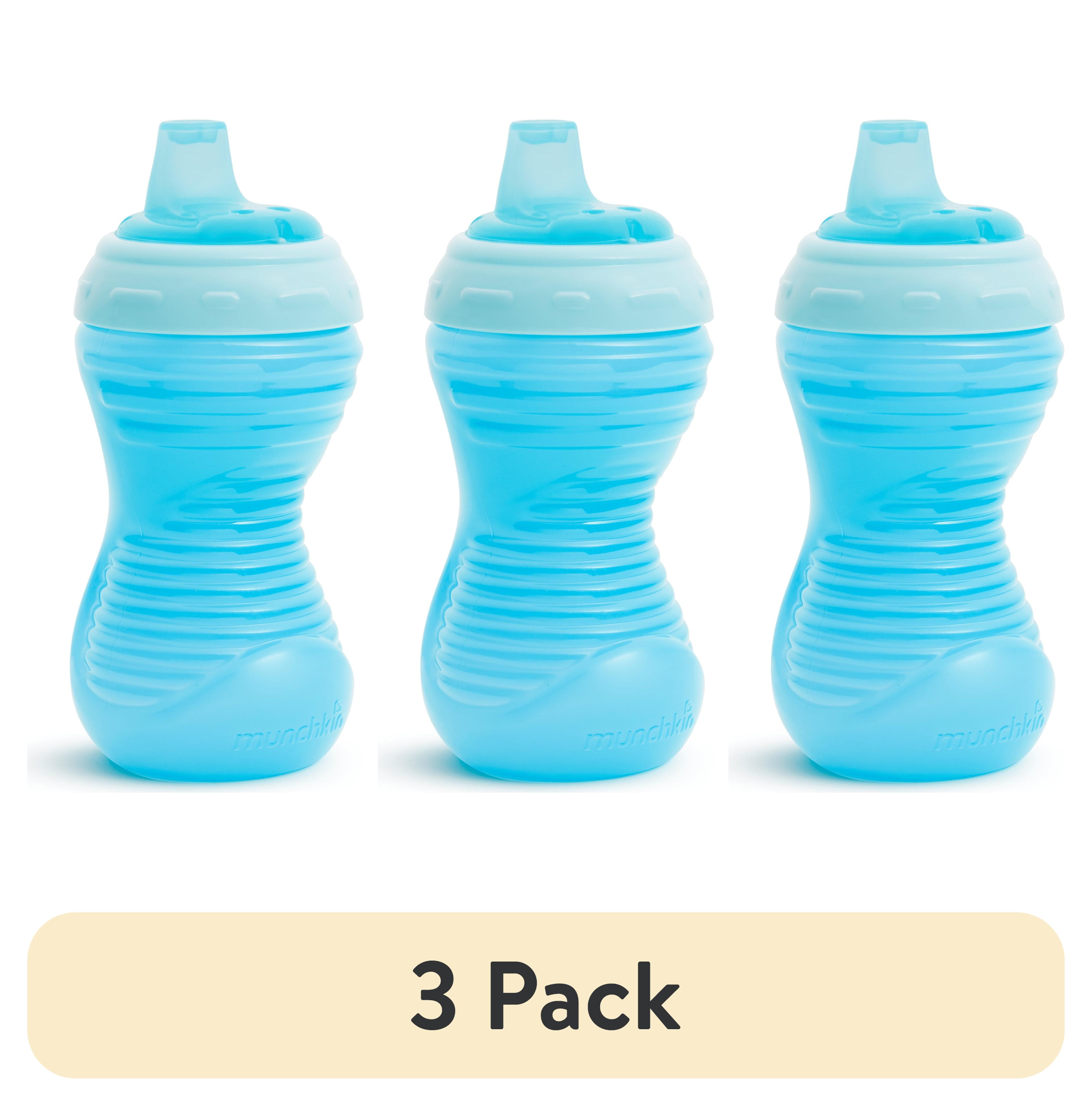 (3 pack) Munchkin Mighty Grip Infant Sippy Cup 10 oz Blue Unisex