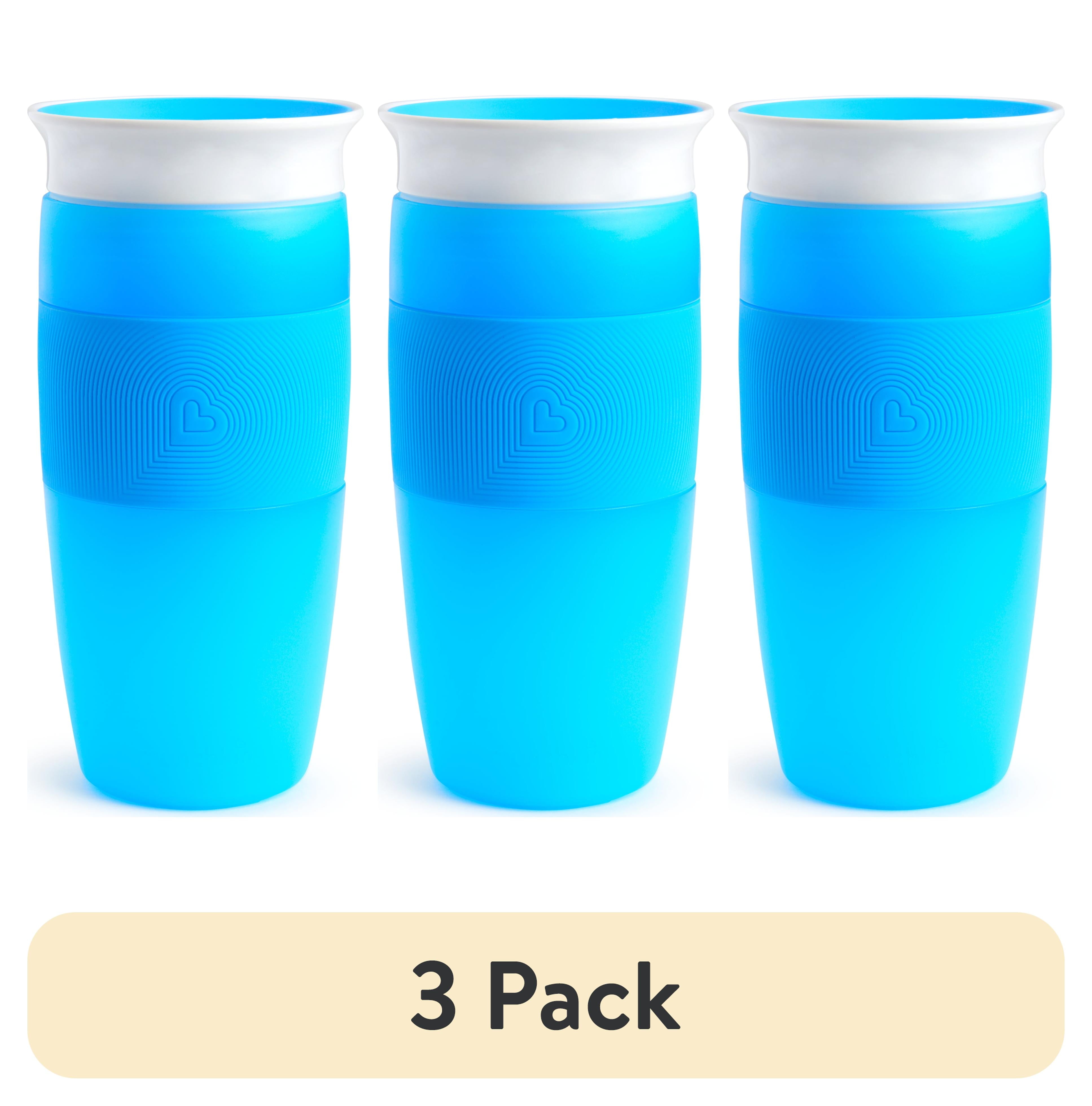 (3 pack) Munchkin Miracle 360° Toddler Sippy Cup, Unisex, 14 oz, Blue