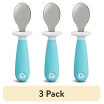 (3 pack) Munchkin® Raise™ Toddler Fork & Spoon Utensil Set, Blue
