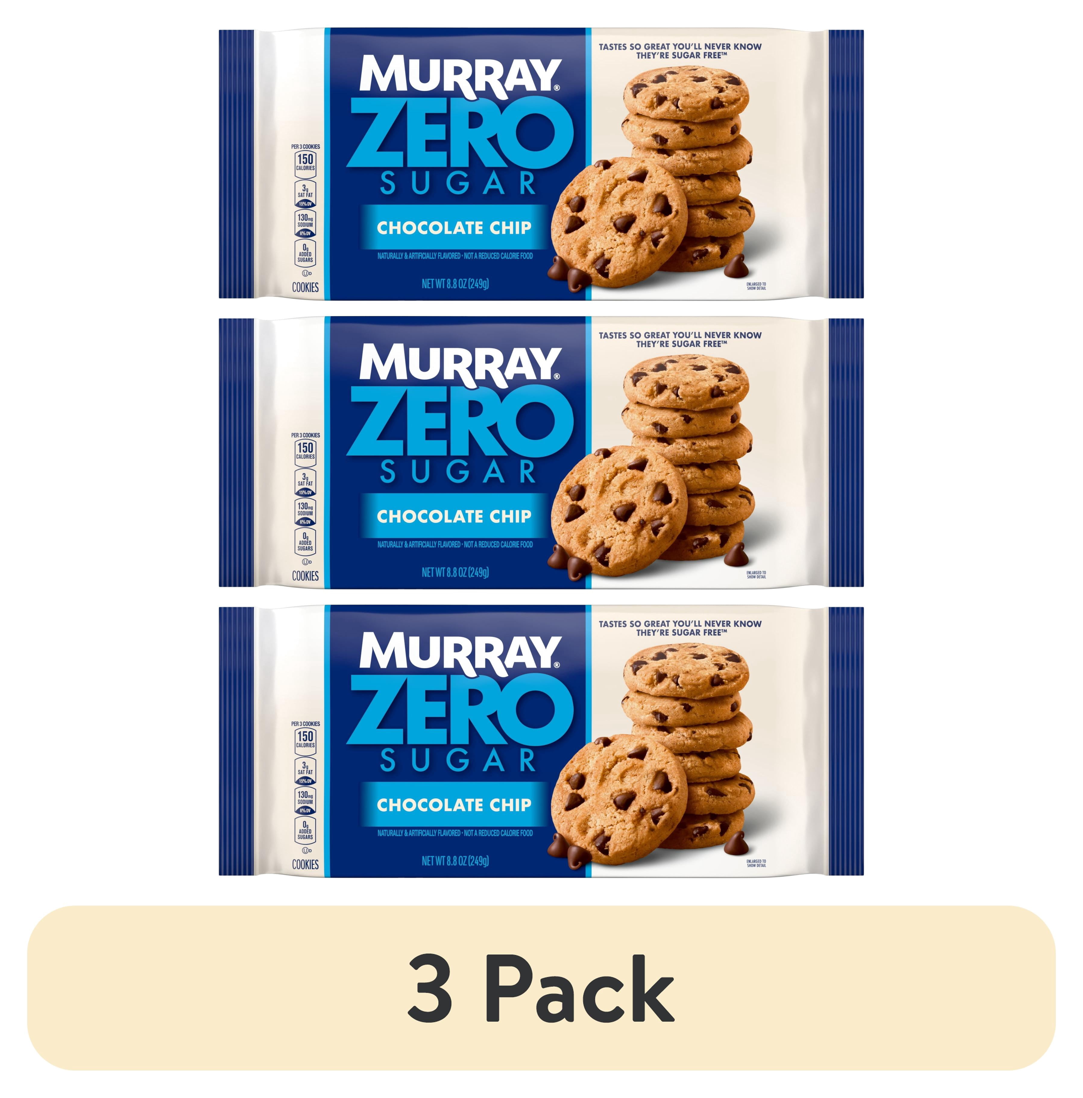 (3 pack) Murray Sugar Free Chocolate Chip Cookies, Share Pack 8.8 oz