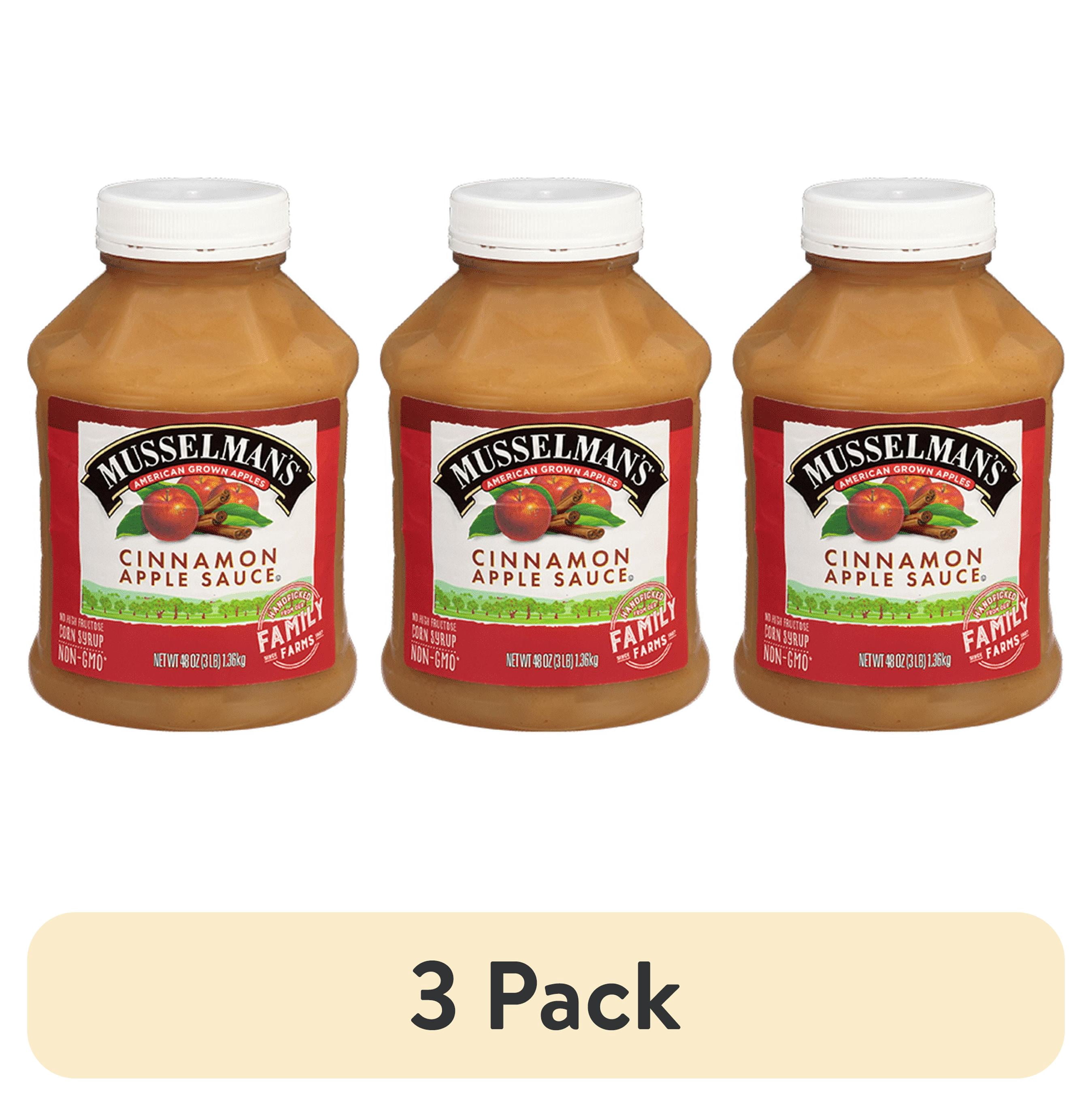 (3 pack) Musselman's Applesauce, Cinnamon, 48oz Jar