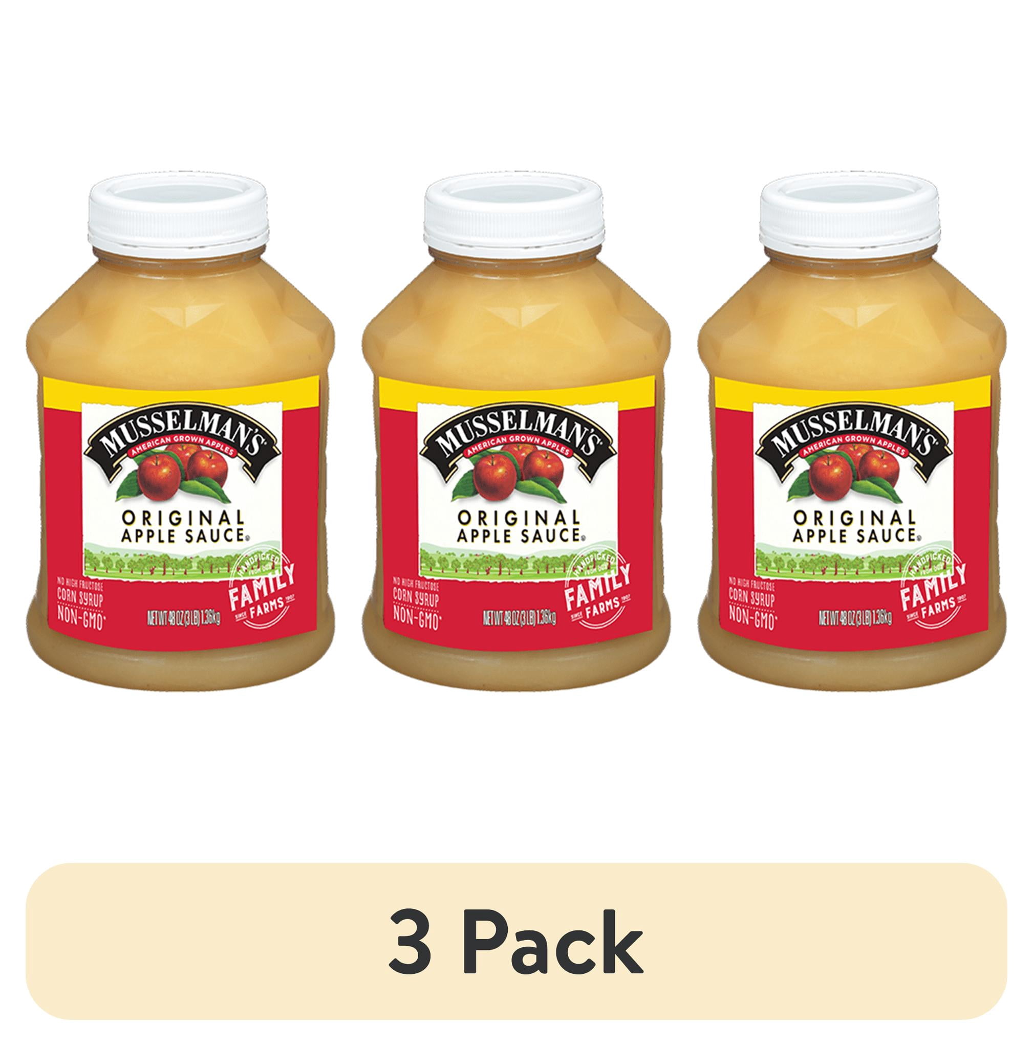 (3 pack) Musselman's Applesauce, Original, 48 oz