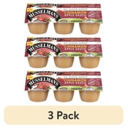 (3 pack) Musselman's No Sugar Added Cinnamon Applesauce 4oz, 6 count