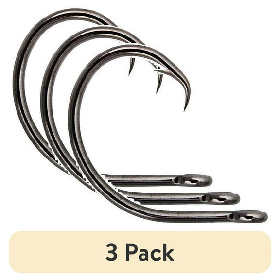 (3 pack) Mustad Demon Perfect Circle Hook (Black Nickel) - 2/0 10pc