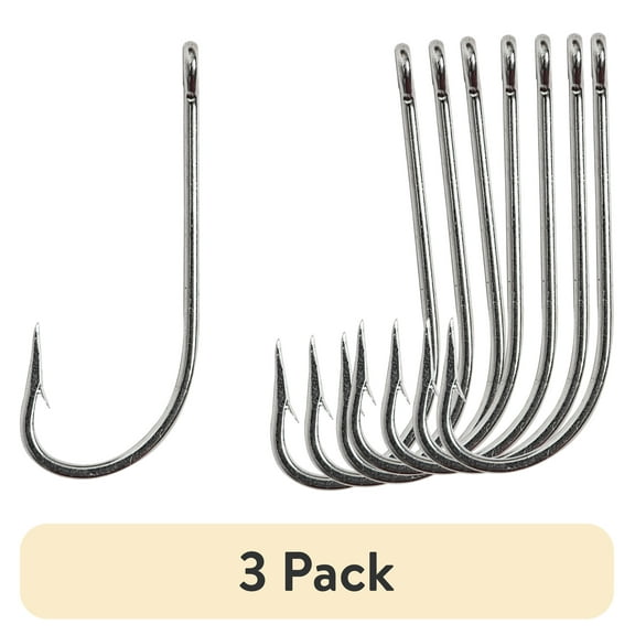 (3 pack) Mustad O'Shaughnessy Hook - Size: #2 (Duratin) 10pc