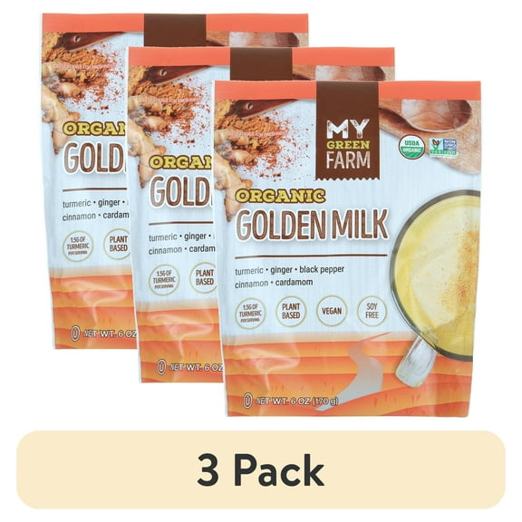 (3 pack) My Green Farm Organic Golden Milk Powder, 6 oz