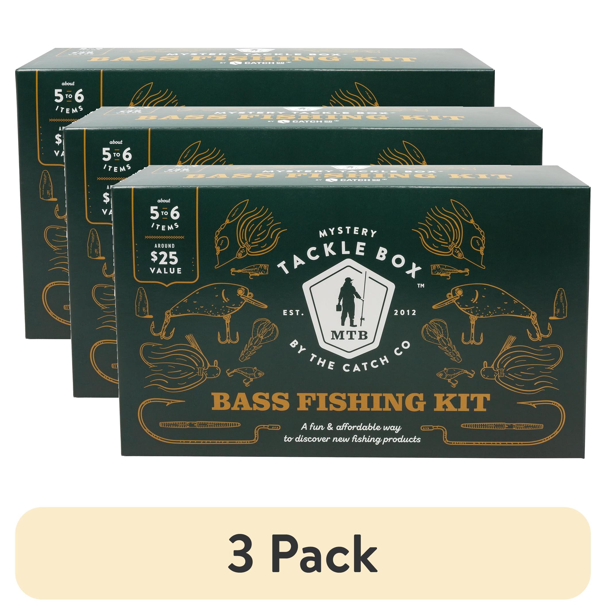 Free Shipping! Mystery Tackle Box Regular Bass Fishing Kit 3 Pack