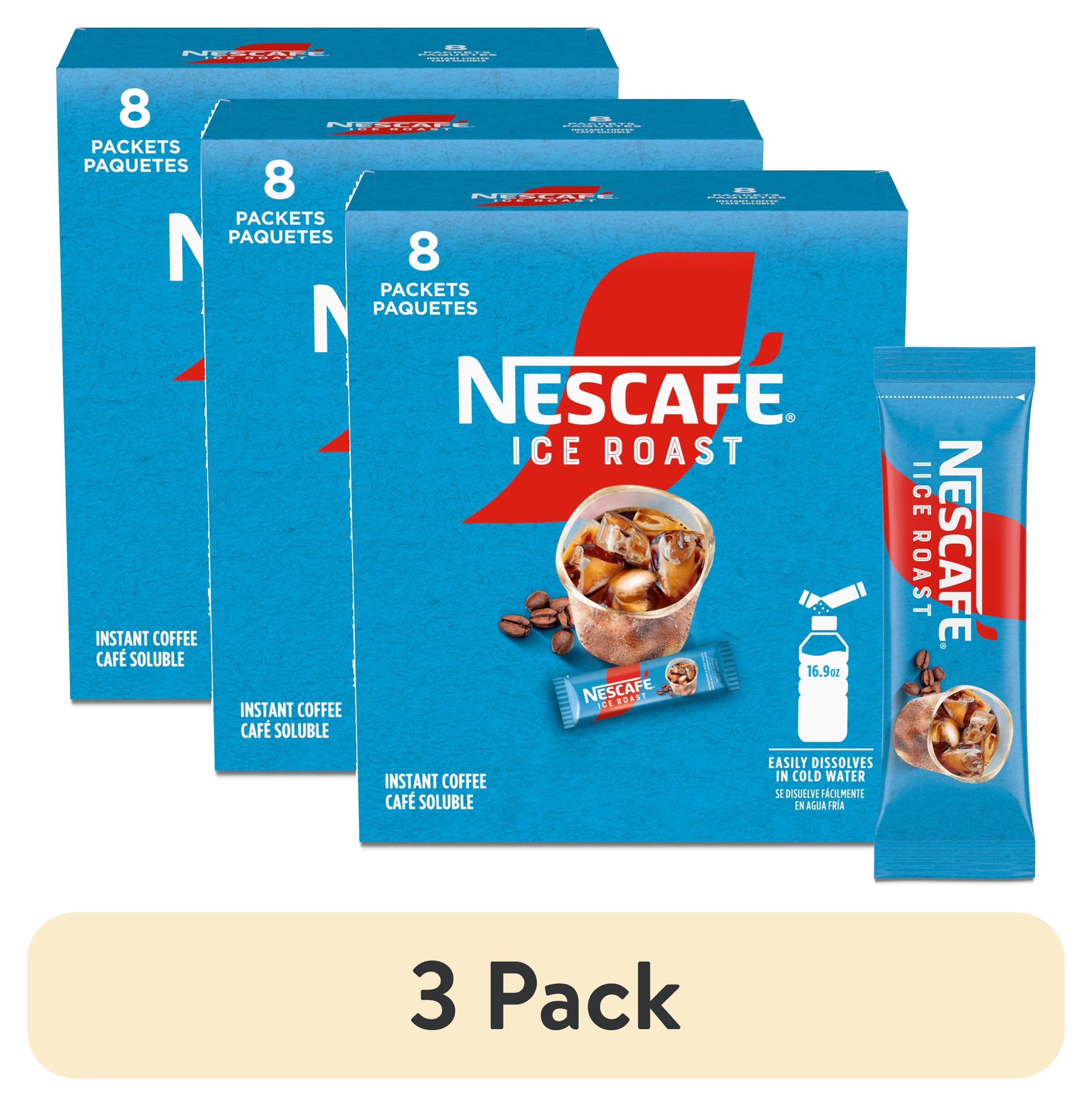 (3 pack) NESCAFÉ Ice Roast, Instant Iced Coffee, 8 Packets