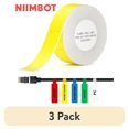 thumbnail image 1 of (3 pack) (3 pack) NIIMBOT Cable Label Maker Tape (0.49" x 4.29") Printer Sticker Paper with Self-Adhesive for D11/D110/D101/H1/H1S,1 Roll of 65 (Yellow), 1 of 8