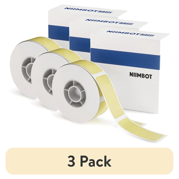 (3 pack) (3 pack) NIIMBOT Thermal Labels(0.47" x 1.57") Printer Sticker Paper with Self-Adhesive for D11/D110/D101/H1/H1S Label Maker,1 Roll of 160 (Yellow)