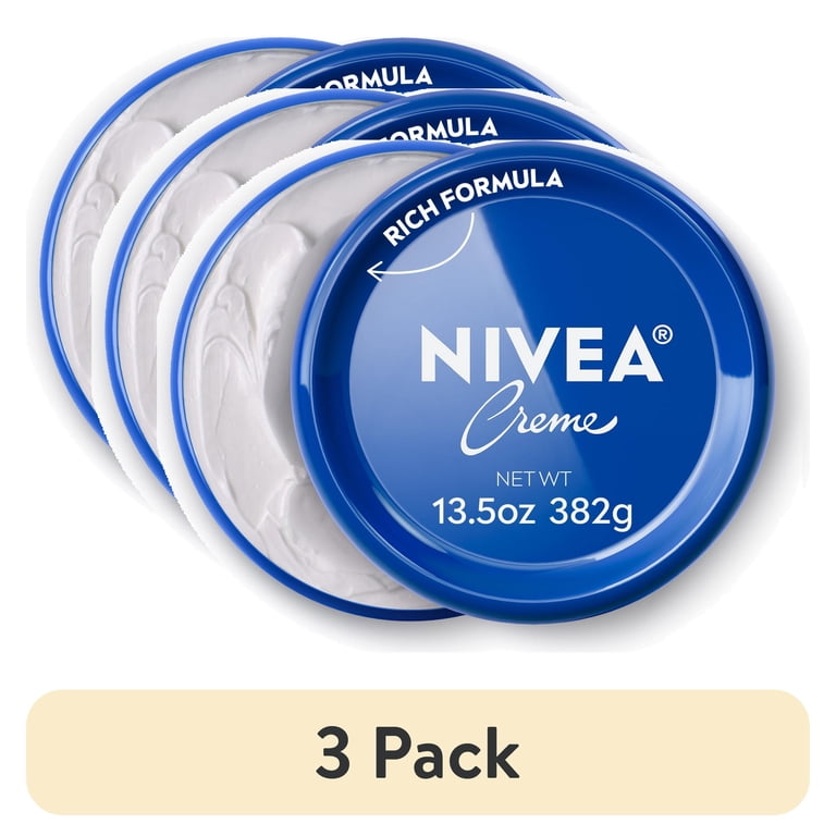 3 pack) NIVEA Creme Body, Face and Hand Moisturizing Cream