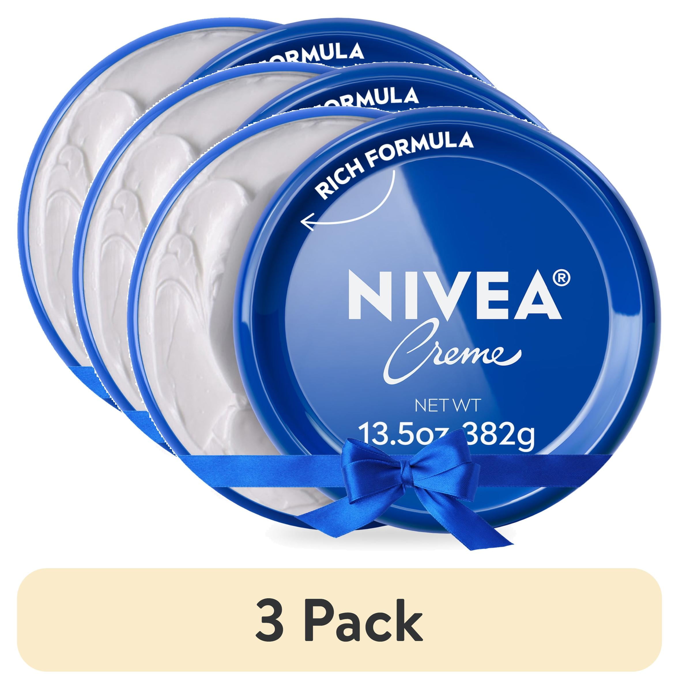 3 pack) NIVEA Creme Body, Face and Hand Moisturizing Cream