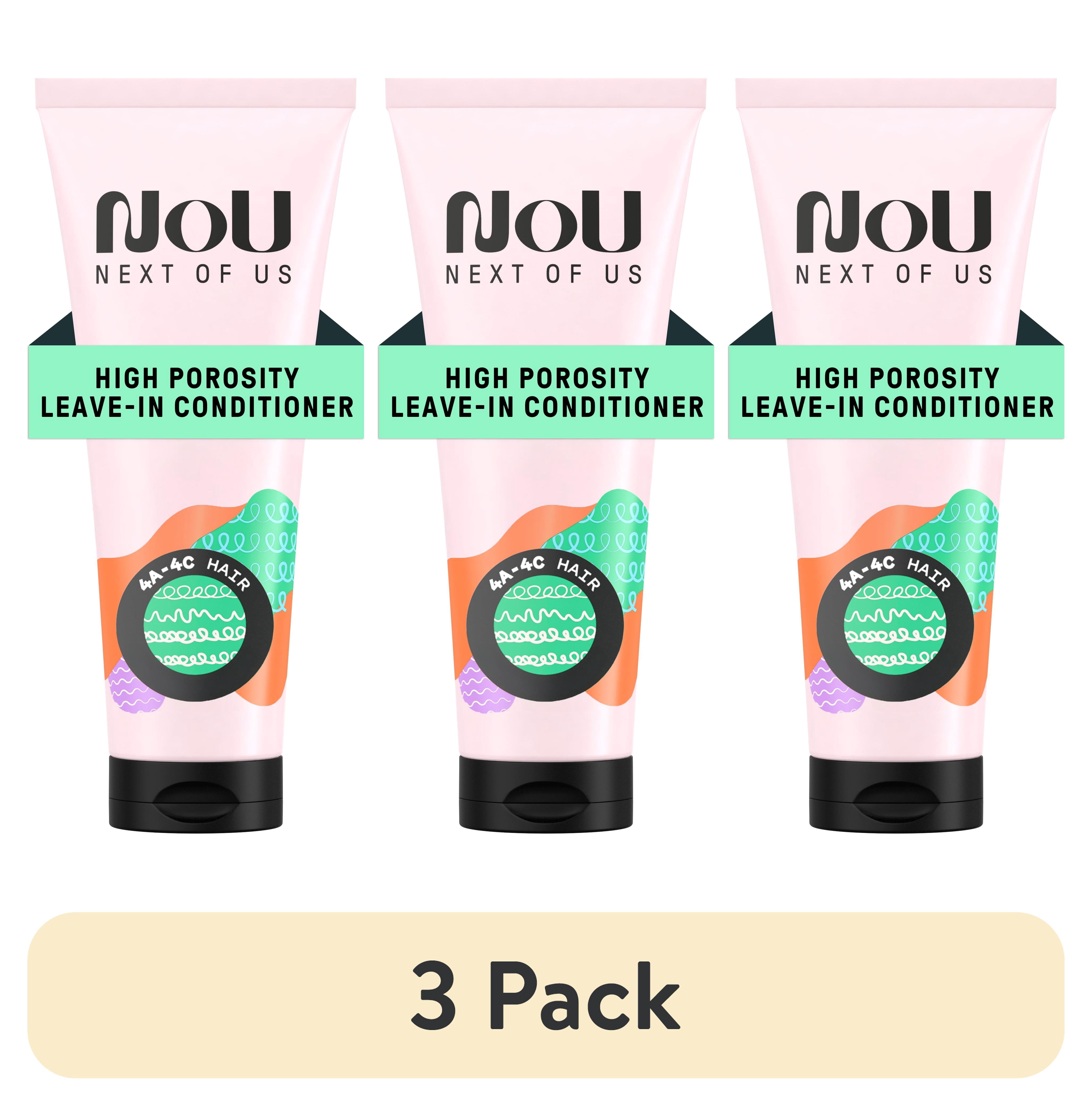 (3 pack) NOU High Porosity Leave-in Conditioner, for Coily & Curly Hair, 7.6 fl oz