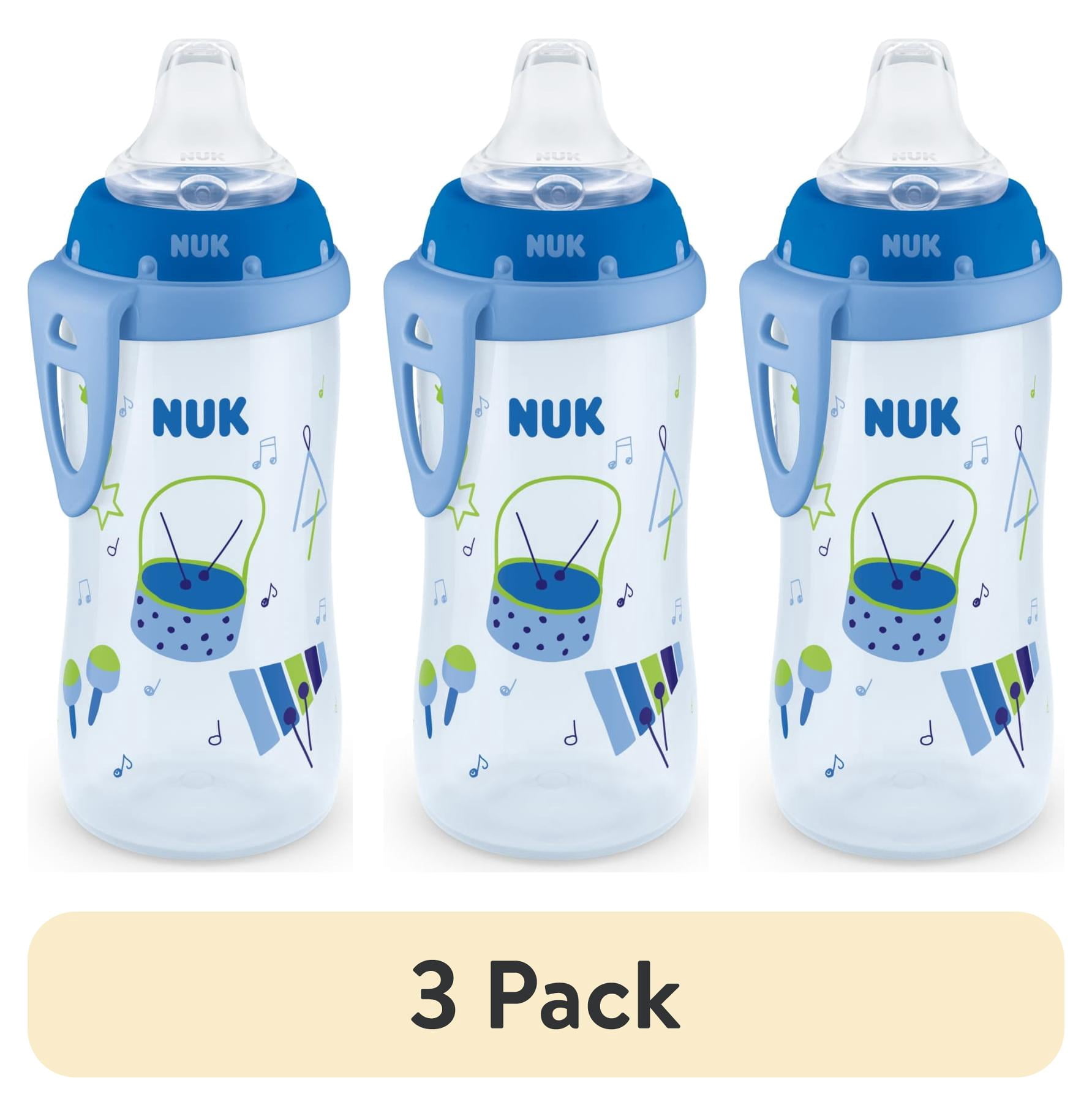 (3 pack) NUK Active Cup, 10 oz Soft Spout Sippy Cup, 12+ Months, 1 Pack, Boys