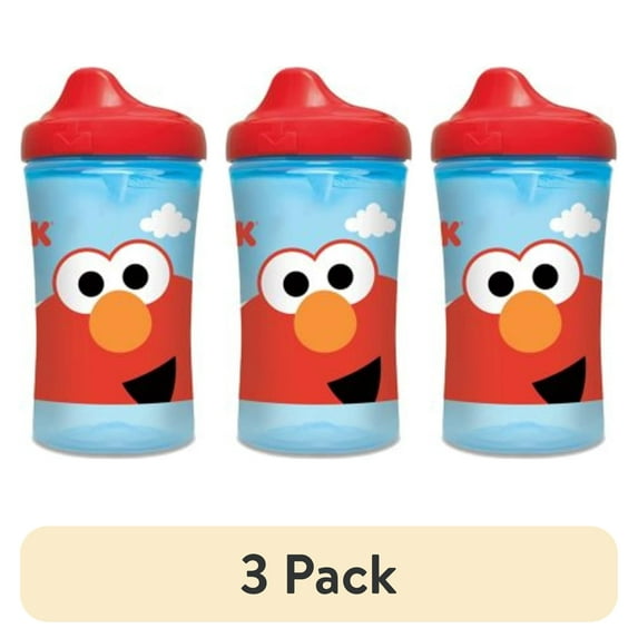 (3 pack) NUK First Choice Sesame Street Active Hard Spout Sippy Cup, 10 oz, 2 Pack