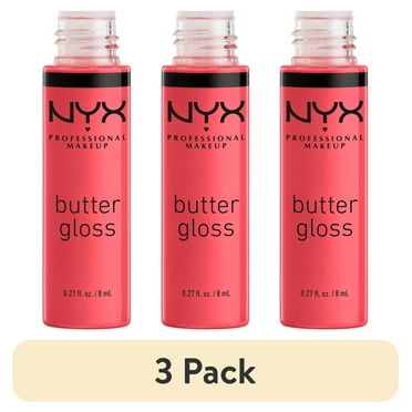 (3 pack) NYX Professional Makeup Butter Gloss, Non-Sticky Lip Gloss, Sorbet, 0.27 Oz