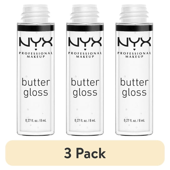 NYX Professional Makeup Butter Gloss, Non-Sticky Lip Gloss, Sugar Glass (Clear), 0.27 Oz