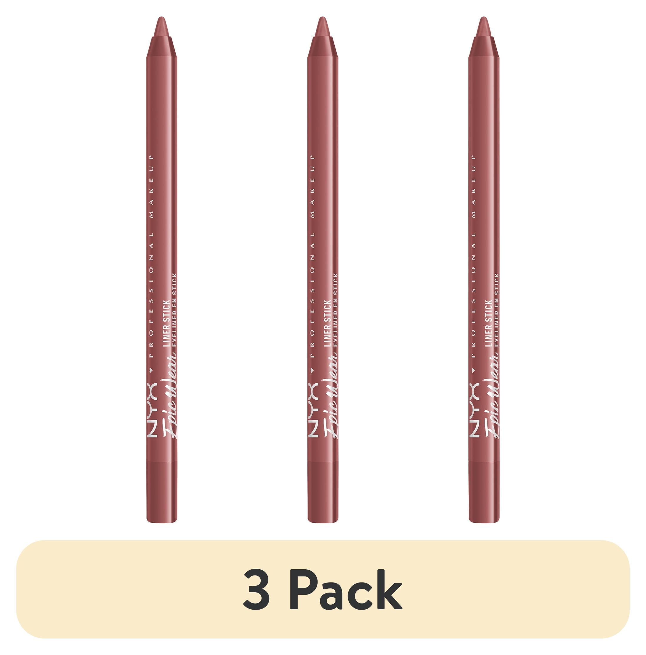 (3 pack) NYX Professional Makeup Epic Wear Liner Sticks, Long-Lasting Waterproof Eyeliner Pencil, Dusty Mauve, 1 Count