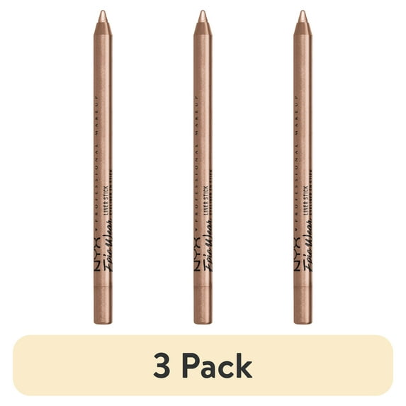 (3 pack) NYX Professional Makeup Epic Wear Liner Sticks, Long-Lasting Waterproof Eyeliner Pencil, Rose Gold, 1 Count