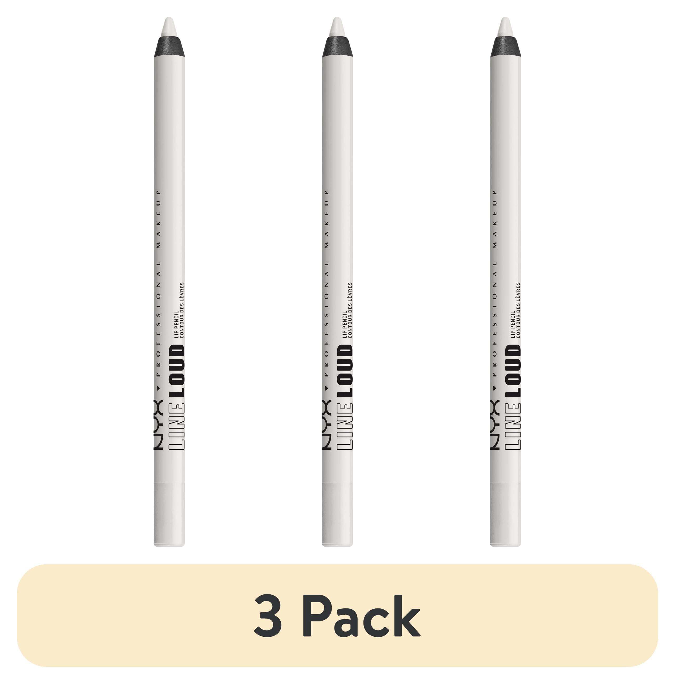(3 pack) NYX Professional Makeup Line Loud Lip Liner, Longwear Matte Lip Pencil, Gimme Drama