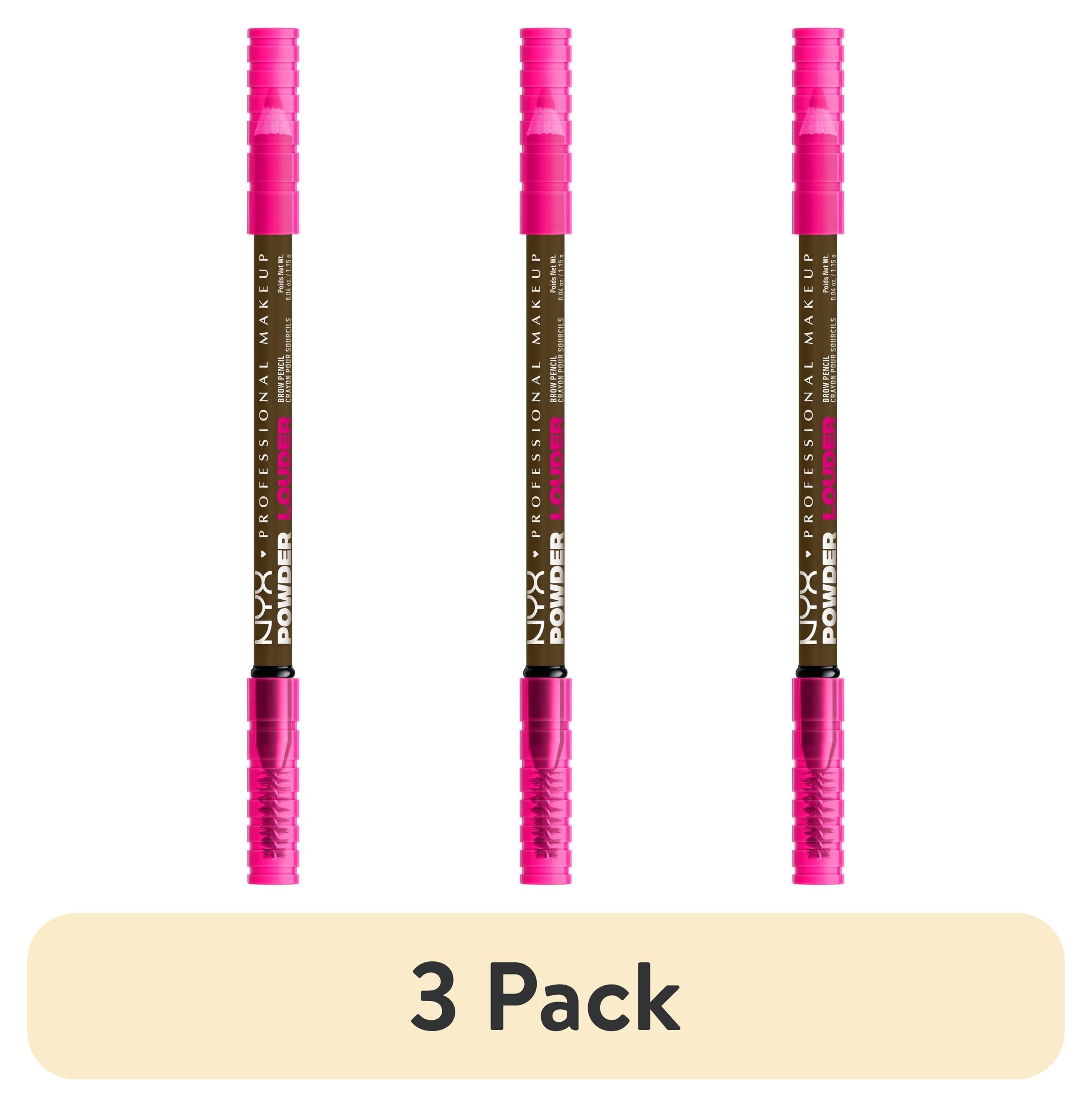 (3 pack) NYX Professional Makeup  Powder Louder Brow Pencil, Taupe