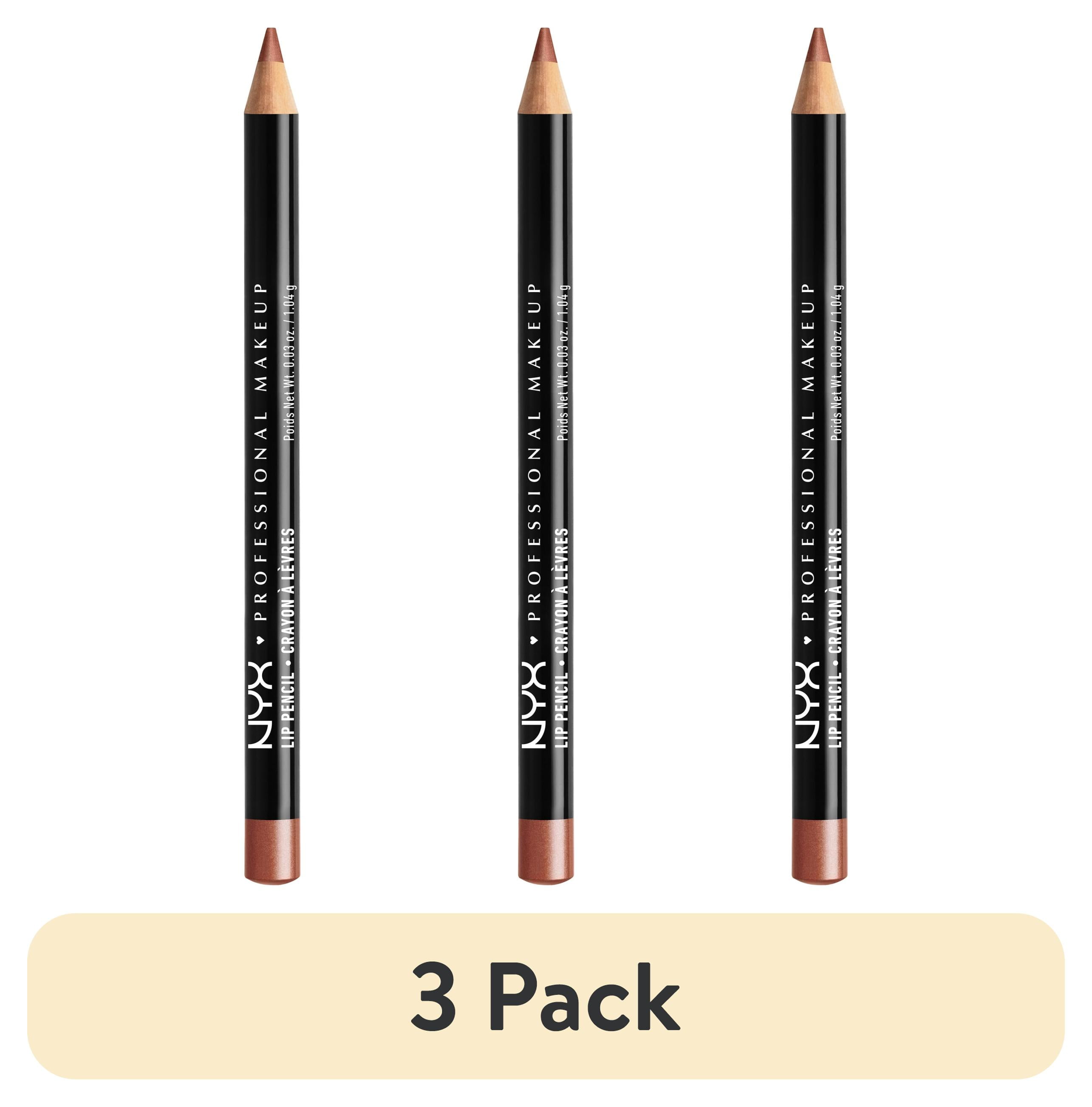 3 pack) NYX Professional Makeup Slim Lip Pencil, Long-Lasting