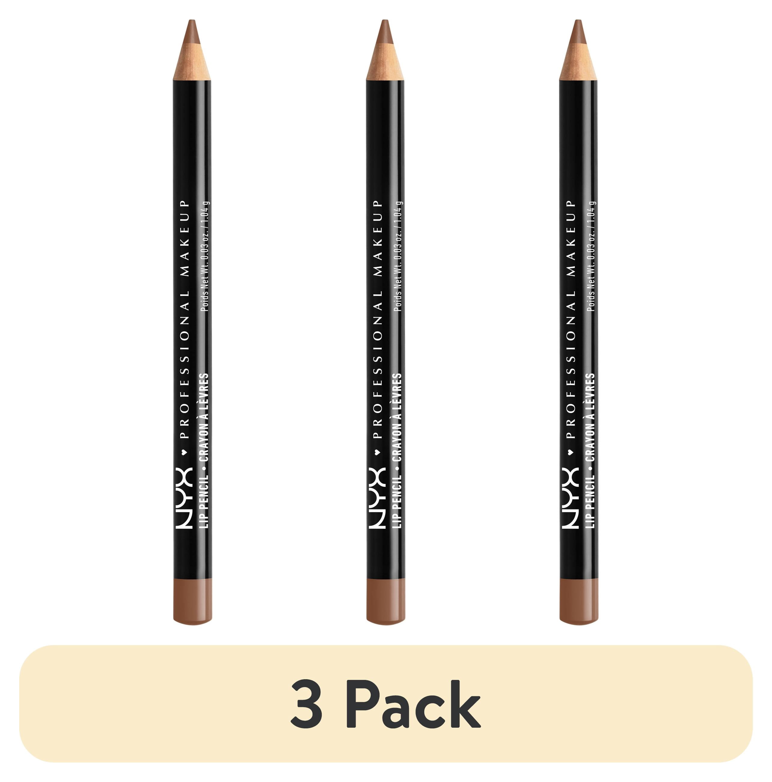 (3 pack) NYX Professional Makeup Slim Lip Pencil, Long-Lasting Creamy Lip Liner, Nude Truffle, 0.035 oz
